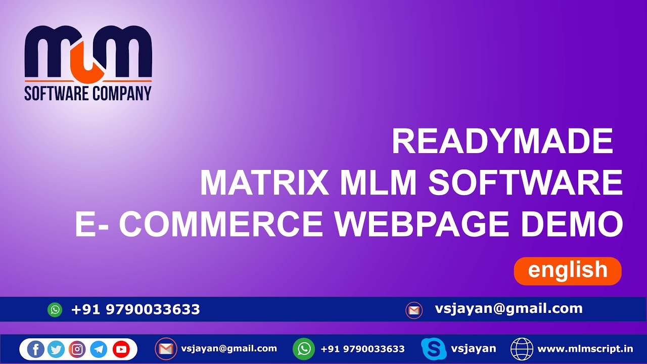 Matrix Ecommerce MLM Software Webpage demo