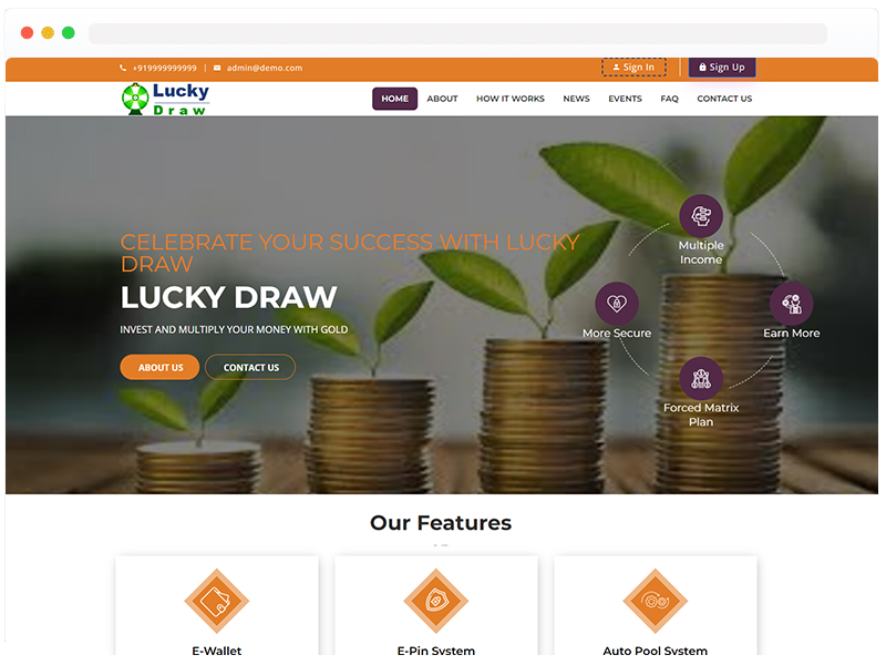 Unilevel Luckydraw MLM Plan 